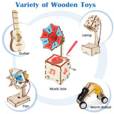 MindPal 5 in 1 Wood STEM Kits for Kids Age 8-10, Music Engineering Kits, Science Kits for Kids Age 8-12, Wooden 3D Puzzles, Building Kits Crafts Toys, for Boys Girls Age 8 9 10 11 12 MindPal