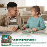 MasterPieces - 300 Piece Jigsaw Puzzle, Large EZ Grip Shapes, Quilt Country, Fun for Adults, Seniors, Family, Kids, Matte Finish, 18" x24 Masterpieces