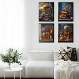 ZXQL 4 Pack Paint by Numbers Kit for Adults, Flowers and Skull DIY Adult Paint by Number Kits Pack Beginners Easy Acrylic On Canvas for Painting Home Decor Creative Wall Art 24x30 inches (mm-2) ZXQL