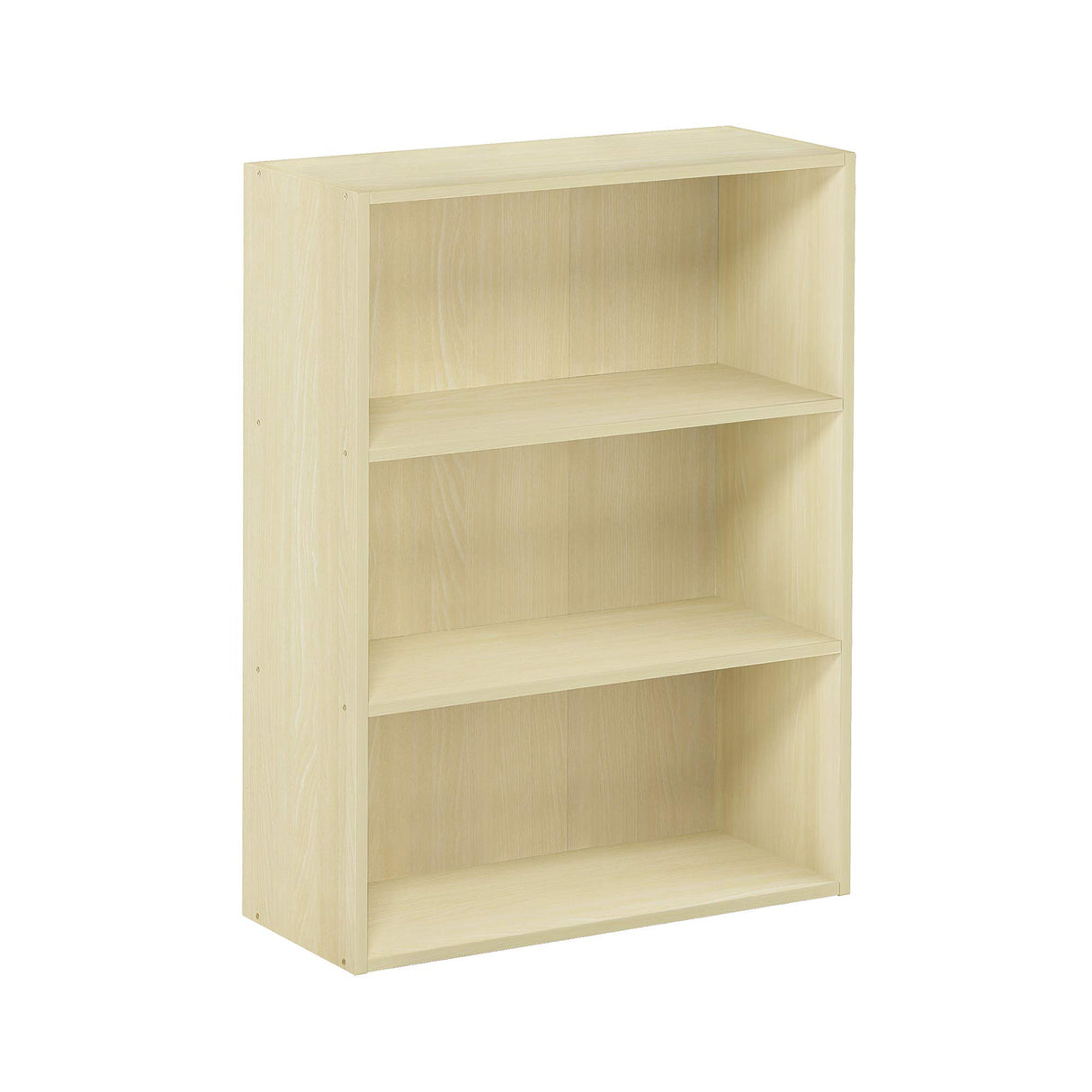 Furinno PASIR Book Shelf, 3-Tier Bookshelf, Bookcase, 9.7" x 23.7" x 31.5", for Living Room, Bedroom, Home Office, Steam Beech Furinno