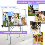 LEIBOU 45'' Professional Foldable Heavy Duty Dog Pet Grooming Table with H-Shape Arm & Noose, Maximum Capacity Up to 260lbs, Black LEIBOU