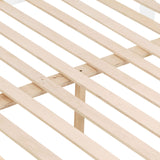 FLEXISPOT Twin Over Full Solid Wood Bunk Bed with Thick Posts,Wooden Bunk Bed with High Guardrail and Ladder for Kids, Teens, Dorm Rooms, and Guest Rooms,No Box Spring Needed,White FLEXISPOT