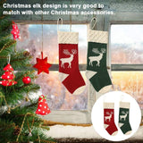 Guojanfon Christmas Stockings,Big Size 2Pack 18-Inch Extra Long Hand-Knitted Red/Green Reindeer Snowflakes Xmas Character for Family Holiday Season Decor Guojanfon