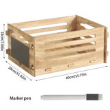 VZODESR Wooden Record Crate Rustic Box for Home Office Storage Cube Record Organizer,Farmhouse Detachable Kitchen Fruits Vegetable Food Craets VZODESR