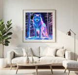 Diamond Art Kits for Adults, Wolves Diamond Painting Kits for Adults Beginner Round Full Drill Gem Painting Diamond Dot Gem Art Kit Home Wall Decor 13.7x13.7inch BYGFHLYW