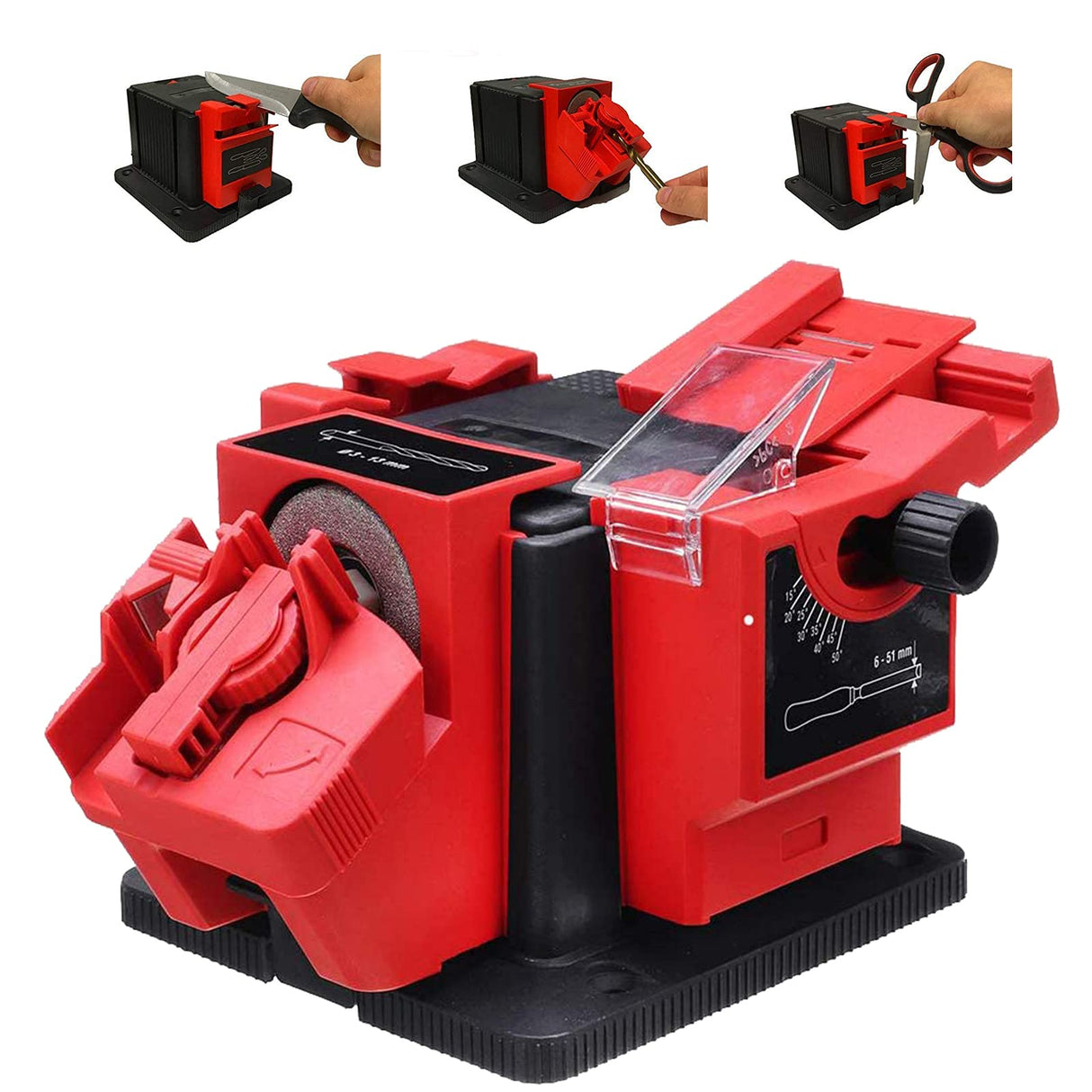 Universal Sharpening Station, Multifunctional Sharpener Professional Knife & Chisel & HSS Drill Electric Multitask Sharpening Machine DKCFWLZR