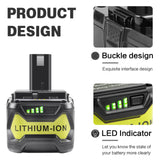Tree.NB 18V 6000mAh Lithium Battery - Replacement for Ryobi One+ Plus 6.0Ah Lithium Ion Battery Compatible with P108 P102 P103 P104 P105 P107 P271 P716 P730 P731 P740 P741 P780 P813 P835 Power Tools TREE.NB