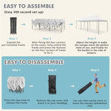 EROMMY 10' x 30' Pop Up Canopy Tent, Commercial Instant Canopy Heavy Duty with Roller Bag, 8 Sand Bags, 8 Wind Ropes & Ground Nails, Outdoor Canopies for Party Festival Event Wedding Camping EROMMY