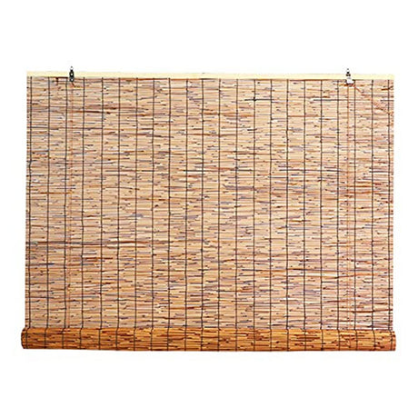 Bamboo Shades Patio Blinds 72" 64" 84" Bamboo Blinds Roll-Up Lifting Window Roman Shade(Size:48'' x 84''-(W x H)) WoodArtSupply