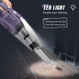 Handheld Vacuum Cordless,Car Hand Vacuum Cordless Rechargeable with Multi Accessories/LED Light,Lightweight Mini Portable Dust Busters Cordless Rechargeable for Car,Office and Home Cleaning Bossdan