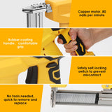 Cordless 18 Gauge Brad Nailer for Dewalt 20V Max Battery, 2 in 1 Electric Stapler Nailer with 500 Nails and 500 Staples, Dual Protection Design, for Home Improvement, Woodworking (No Battery) LEZZYRUCK