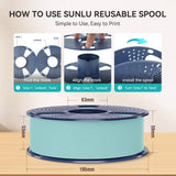 SUNLU PLA Matte 3D Printer Filament 1.75mm, PLA Filament 1kg Spool (2.2lbs), Dimensional Accuracy +/- 0.02mm, Matte White PLA SUNLU