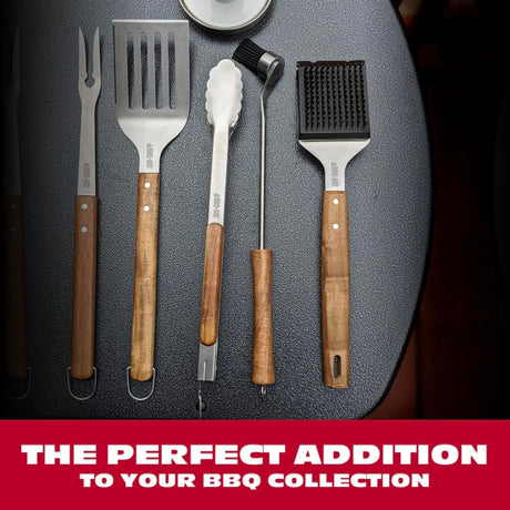 BBQ-AID Basting Brush - For Marinating, Glazing, Seasoning - Bbq Silicone Brush Cooking, Baster for Cooking Brush - Premium Wood Handle, Stainless Steel Core and Silicone Bristles for Easy Cleaning BBQ-Aid