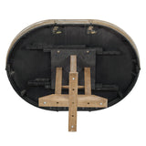 ERYE Mid-Century Modern Functional Extendable Dining Table with 14" Leaf and Pillar-Trestle Legs (Natural Wood),Round → Oval 42"~56", Natural-980 ERYE