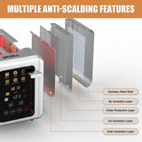 WHALL® Touch Screen Toaster 2 Slice, Stainless Steel Digital Timer Toaster, 6 Bread Types & 6 Shade Settings, Smart Extra Wide Slots Toaster With Bagel, Cancel, Defrost Functions whall