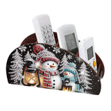 JISHSHAY Christmas Diamond Painting Remote Control Holder Snowman Diamond Art Remote Holder Xmas Gem Art Organizer Box Gem Painting Organizer Case Embroidery Mosaic Kits for Adults Storage Case JISHSHAY