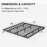 LAKKURI Floating Bed Frame King with Led Lights, King Size Floating Bed Frame,Type-C and Charging Station, No Box Spring Needed, Noise-Free, Easy Assembly LAKKURI
