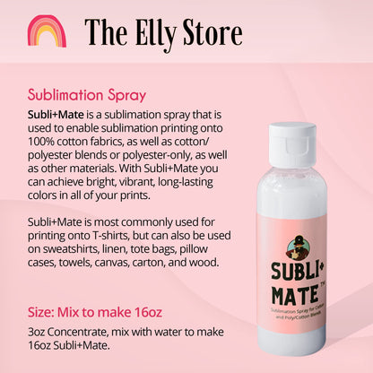 Sublimation Spray for Cotton and Cotton/Polyester Blends.-Concentrate Makes 16oz-Achieve Brighter and More Vibrant Colors. Polycrylic-Free 3oz. Comes with Full Instructions on How to dilute