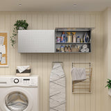 Metal Garage Storage Cabinet with Locking, Wall Mounted Tool Cabinets with Door and Shelf, Floating Steel Storage Cabinets, Small Kitchen Wall Cabinet, Flip Up Wall Locker Cabinet, Assembly Required MetalMax