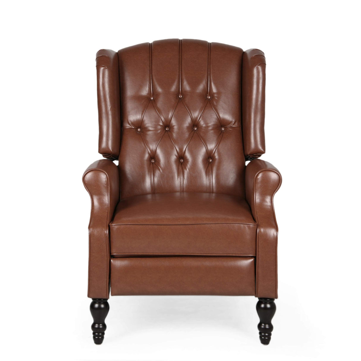 Christopher Knight Home Randy Contemporary Tufted Recliner, Cognac Brown, Dark Brown 62D x 28.5W x 29H Inch Christopher Knight Home