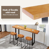 Narrow Counter Height Bar Table with Metal Legs - Modern Industrial Bistro Console Table ZanyCajole