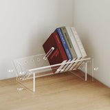 Sumerflos Acrylic Desktop Bookcase, Book Storage Organizer Bookshelves, Clear Mordern Tabletop Storage Rack for Office Home Shelf Display for Cd/Magazine/Book - Clear Sumerflos