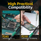 FNIRSI DWS-200 200W Precision Digital Soldering Station Kit, with 3 F210 & 6 F245 Soldering Iron Tips and 2 Helping Hands, Temp Value & Curve Mode, 3 Temperature Storage, Full-Color Display FNIRSI
