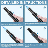 Flame bird Butane Torch Lighter, Refillable Kitchen Blow Torch with Safety Lock & Adjustable Flame for DIY BBQ Baking Desserts and Soldering Camping(No Prefilled) Flame bird