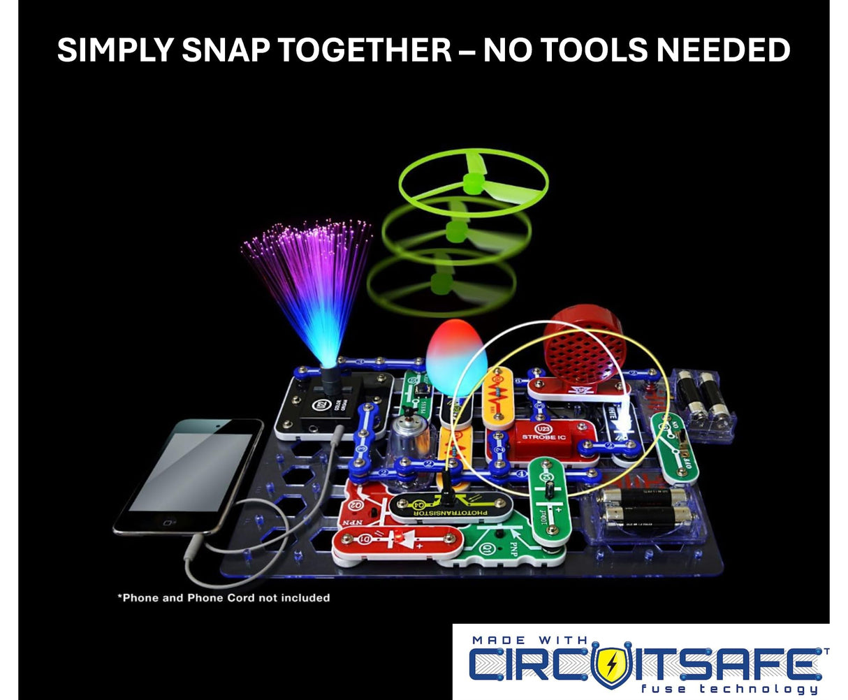Snap Circuits Light Electronics Exploration Kit | Over 175 Exciting STEM Projects | Full Color Project Manual | 55+ Snap Circuits Parts | STEM Educational Toys for Kids 8+ Snap Circuits