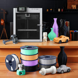 PETG Filament 1.75mm - 2kg(4.4lbs) Elite 3D Printer Filament, 1.75mm Dimensional Accuracy +/- 0.02mm, Black + Transparent Bundle YOOPAI