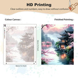 EOBROMD Paint by Numbers Kits for Adults Landscape, DIY Acrylic Paint by Number on Canvas, Painting Kits Adults Oil Paint by Numbers for Home Decor 16x20inch(Without Frame) EOBROMD