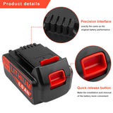 TREE.NB 6.0Ah 20V Battery Replacement for Black and Decker 20V Lithium Battery LBXR20 LBXR20B LBXR20-OPE LBXR2020 LB20 LBX20 LB2X4020 LST220 (2 Pack) TREE.NB