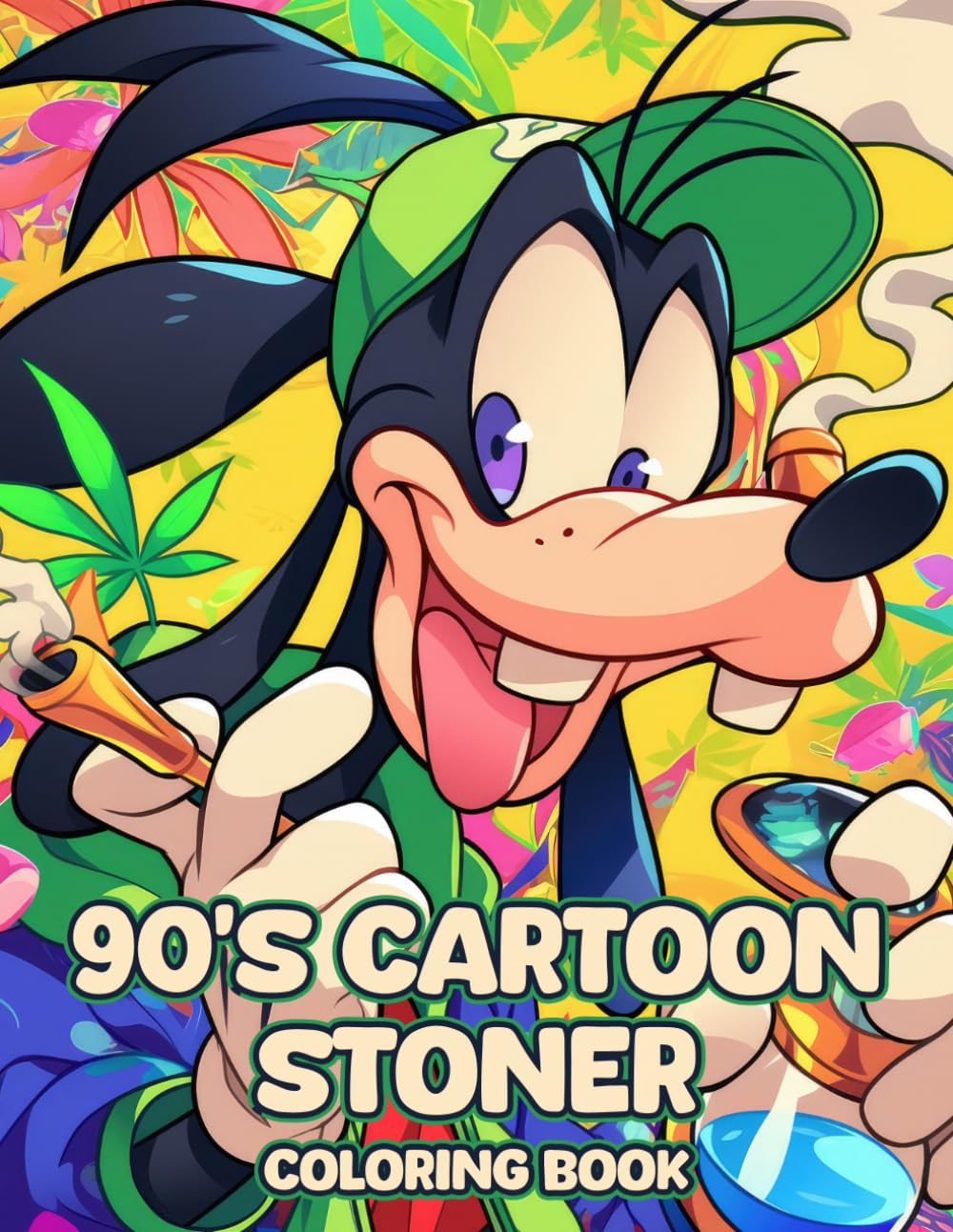 90s Cartoon Stoner Coloring Book: 50 Retro-Inspired Psychedelic & Trippy Coloring Pages for Stress Relief and Relaxation, The Ideal Gift for Weed Lovers and Cartoon Enthusiasts.