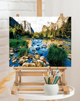 TOCARE Paint by Numbers Kit for Adults Yosemite National Park,Adult Paint by Number Canvas Yosemite,Adult's Paint-by-Number Kits Nature Scenery 16x20inch TOCARE