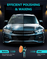 Cordless Car Buffer Polisher Kit - 6 Inch Dual Action Random Polishing Wax Machine for Car Detailing,2Pcs 2000mah Batteries,6 Variable Speed 2500-5000RPM,Orbital Polisher for Car Boat Polishing Waxing Orgpek