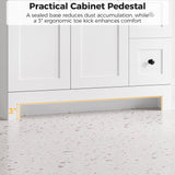 IRONCK 36" Bathroom Vanity with Sink, Freestanding Modern Bathroom Vanity Cabinet with 2 Soft-Close Doors & 2 Storage Drawers, Undermount Rectangular Ceramic Sink, Assembly Required, White IRONCK