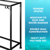 TitanEze 55 Gallon Double Aquarium Stand (2 Stands in 1), Fish Tank Stand, Bird Cage Stand, 50.5" W x 32" H x 13" D Caitec
