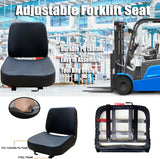 MECUTP Universal Forklift Seat with Adjustable Slide Track and Tool Bag, Tractor Seat Skid Loader Seat Suspension Seat for Excavator Skid Loader Backhoe Dozer Telehandler MECCTP