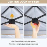 ABCCANOPY 13x13 Pop Up Gazebo, Outdoor Canopy Tent, Instant Screened Shelter with Mosquito Netting for Patio, Garden, Backyard, Party, Camping (Khaki) ABCCANOPY