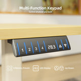 YDN L Shaped Standing Desk, Electric Standing Desk L Shape Adjustable Height Dual Motor, 63 x 55 Inch Corner Standing Desk with Splice Board for Home Office, Large Standing Desk, Nature YDN