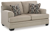 Signature Design by Ashley Stonemeade Casual Loveseat with 2 Toss Pillows, Light Brown Signature Design by Ashley