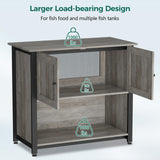 Tatub 40-50 Gallon Fish Tank Stand, Aquarium Stand with Storage Cabinet for 10-50 Gallon Fish Tank, Turtle Tank, Reptile Tank, Heavy Duty Metal Frame 1000 LBS Capacity, Light Ivory Tatub