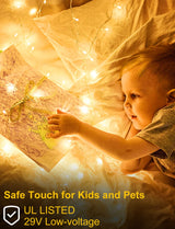 200 FT 500 LED Christmas Lights Outdoor Decorations Super Long Fairy Lights Waterproof 8 Modes Timer Clear Wire String Lights for Outside House Tree Patio Yard Wedding Party Holiday-Warm White JXLEDAYY