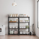 M MZG 1000 lbs 4 Tier Shelf Metal Storage Shelves Shelving Wire Rack Heavy Duty Closet Organizers for Garage Kitchen Bathroom Laundry Black 15.7" D x 33.5" W x 59.5" H M MZG