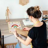 12-Pack Wooden Stretcher Bars Kit - Complete Needlework Frame Set with 100 Tacks (8/12/16 Inch) | Heavy-Duty Canvas Stretchers for Embroidery, Cross Stitch & Craft Projects Moodaily