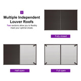 PURPLE LEAF 10' x 14' Louvered Pergola Outdoor Adjustable Louvre Shade Modern Patio Aluminum Pergola with Retractable Roof for Deck Backyard Garden Hardtop Gazebo PURPLE LEAF