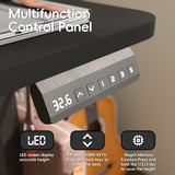 TRALT Electric Standing Desk 48 Inch Height with 2 Drawers-Adjustable Height Desk with Storage Shelf - Sit Stand Up Workstation (Black, 48X24 Inches) TRALT