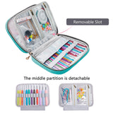 MYBAGZING Crochet Hook Case Empty - Quilted Crochet Organizer Case- Crochet Hook Holder for Circular Knitting Needles, Crochet Hooks (up to 8") Knitting & Crochet Supplies - Knitting Accessories MYBAGZING