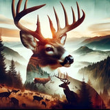 ARPADAMO Elk Diamond Art Kits for Adults,5D Deer Diamond Painting DIY Animal Diamond Art Diamond Painting Kit for Adult,Round Full Drill Diamonds, Diamond Art Kits for Home Decor-13.78x13.78inch ARPADAMO