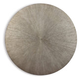 Signature Design by Ashley Ranoka Contemporary Round 42" Coffee Table, Metallic & Goldtone Finish Signature Design by Ashley